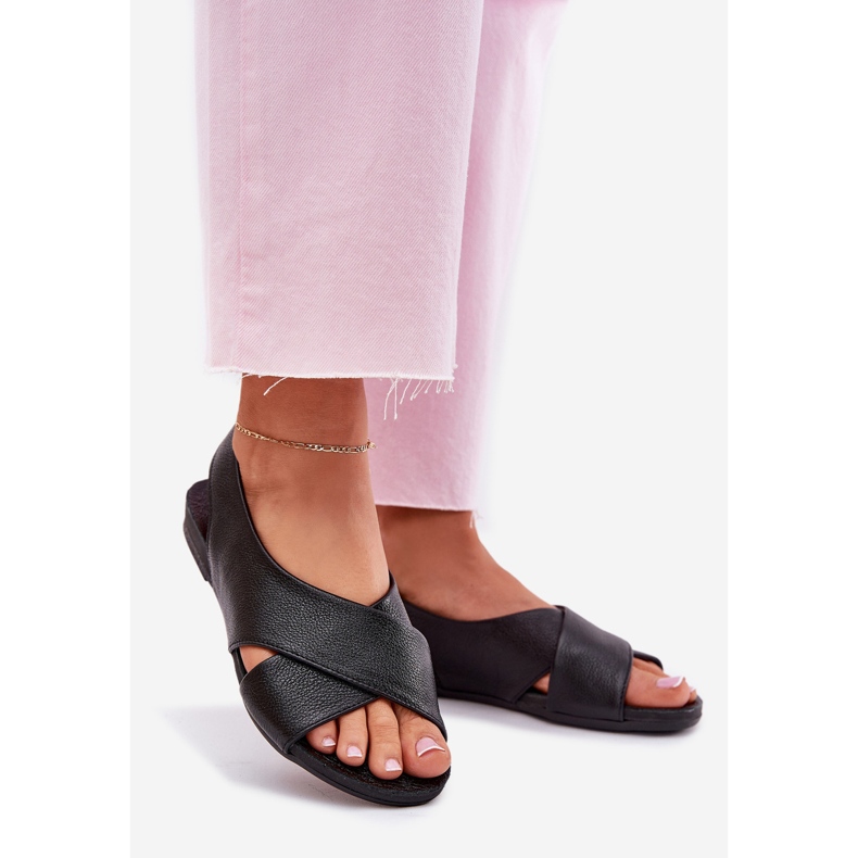 Zazoo 40407 Frauen schwarze Ledersandalen von Frauen 1