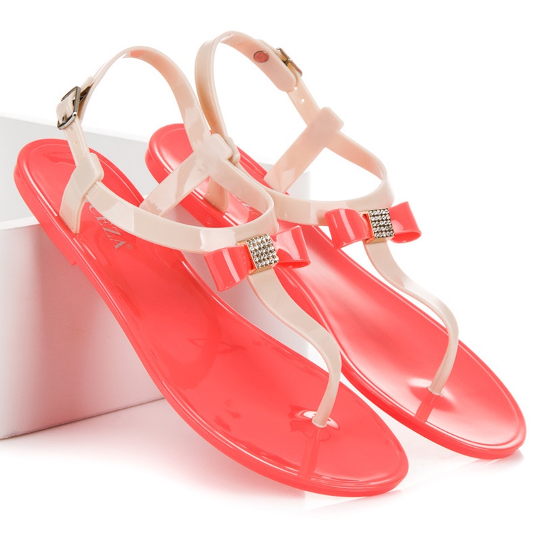 Vinceza Meliski Sandalen mit Schleife orange 1