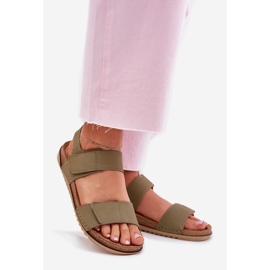 Frauen Ledersandalen inblu aa0001ki grün 1