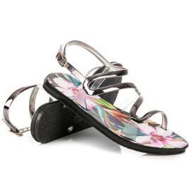 Vinceza Sandalen mit Schnallenverschluss grau 2