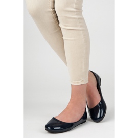 Lackierte Ballerinas blau 2