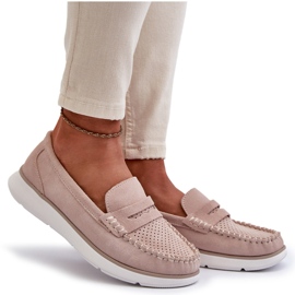 Sergio Leone SP012 Beige Wildleder-Slipper auf der Plattform 6
