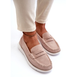 Wildleder -Slipper auf der Sergio Leone SP012 Beige Plattform 3