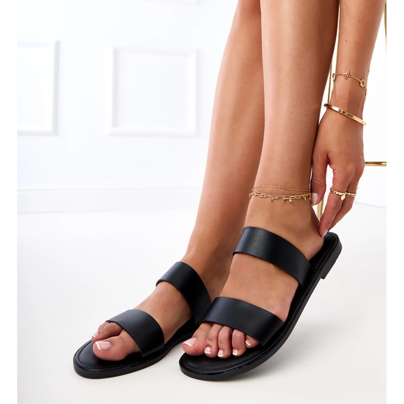 Pantoffeln für schwarze Frauen mit Streifen 2