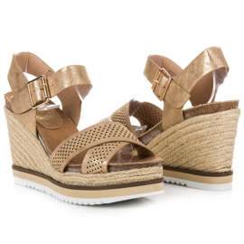 Kylie Keilsandalen gelb 1