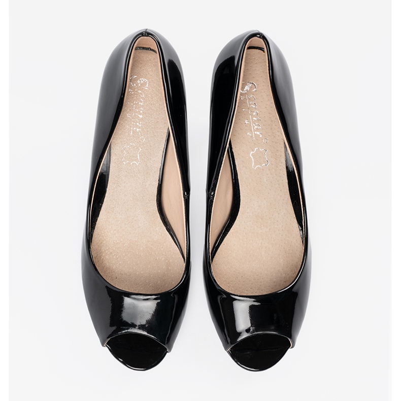 Seastar Schwarz lackierte Pumpen mit nackten Fingern 1