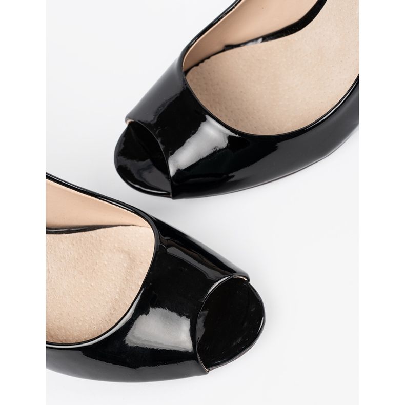 Seastar Schwarz lackierte Pumpen mit nackten Fingern 2