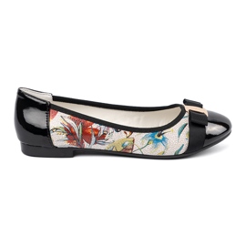 Goodin Schwarze und schwarze Ballerinas mit Blumen 3