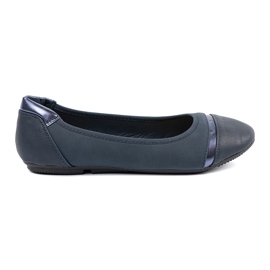 Shelvt Marine Blue Ballerinas 1