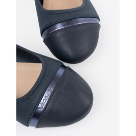 Shelvt Marine Blue Ballerinas 5