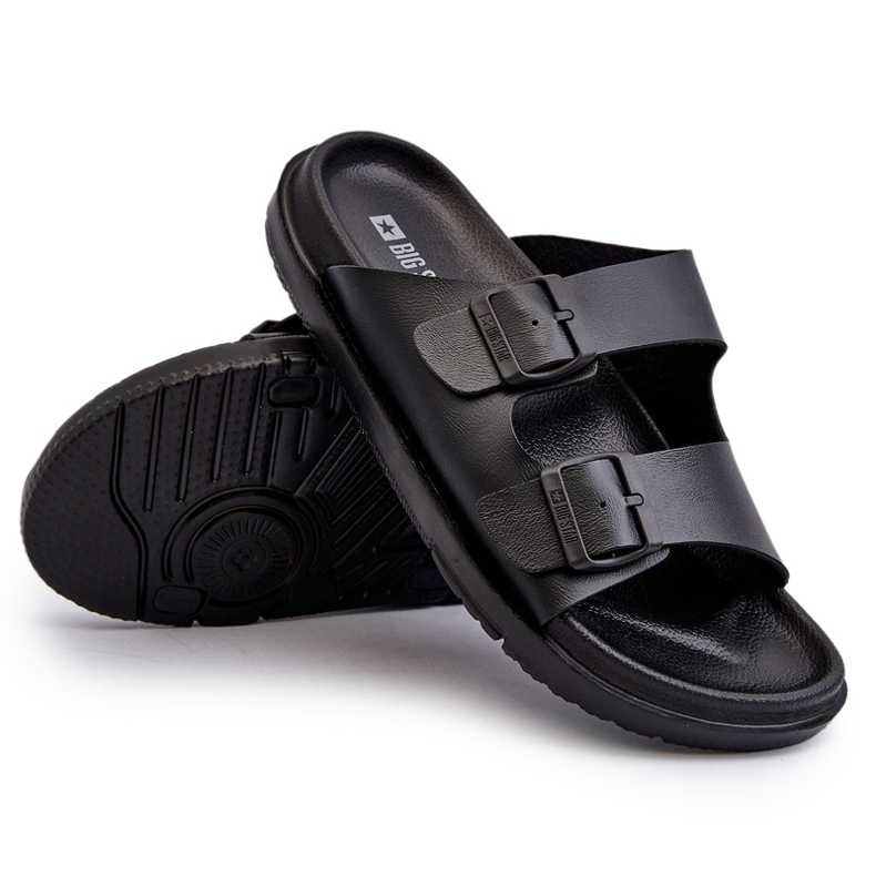 Leichte Herren-Flip-Flops mit Schnallen Big Star NN174597 Schwarz 6