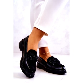 S.Barski Laffer Mokassins von Frauen schwarz 1