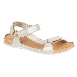 Olivier Frauensandalen barfußfreundlicher Kallia Leder golden 1