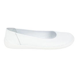 Olivier Barefoot Frauen minimalistische Ballerinas rutschen -Openwork 1771pol White weiß 1