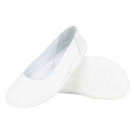 Olivier Barefoot Frauen minimalistische Ballerinas rutschen -Openwork 1771pol White weiß 5