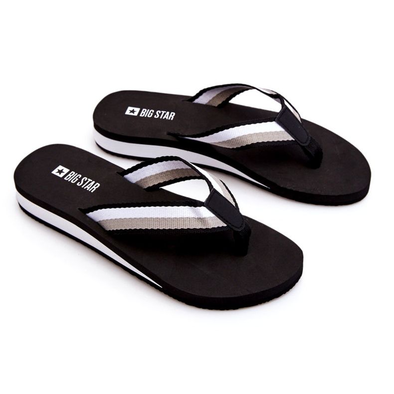 Damen Big Star Plateau Flip Flops LL274781 Schwarz 4
