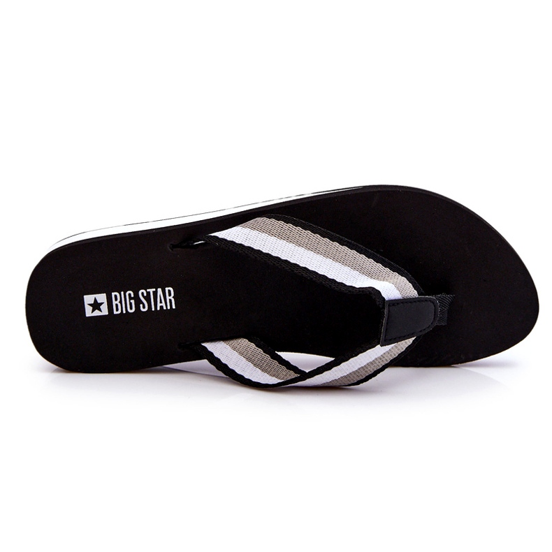 Damen Big Star Plateau Flip Flops LL274781 Schwarz 5
