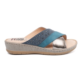 Shelvt Blaue Keile mit silbernen Stollen 1