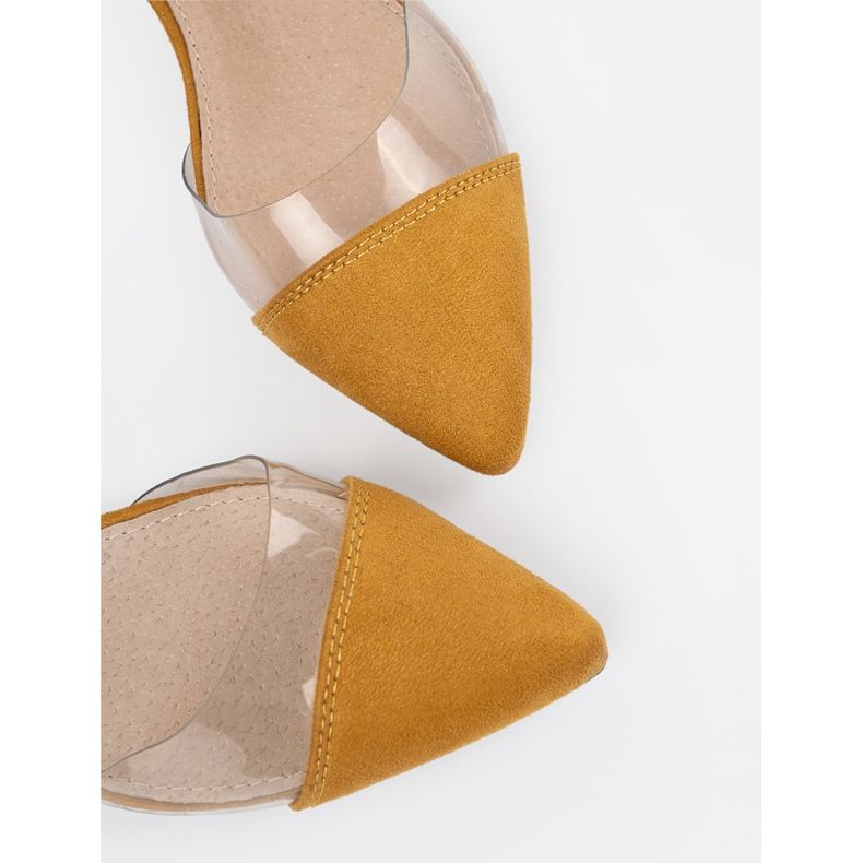 Goodin Senfsandalen mit bedeckten Fingern gelb 1