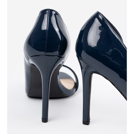 Goodin Dunkelblaue Pumpen mit nackten Fingern 2