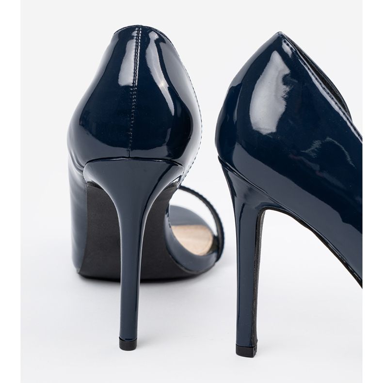 Goodin Dunkelblaue Pumpen mit nackten Fingern 2