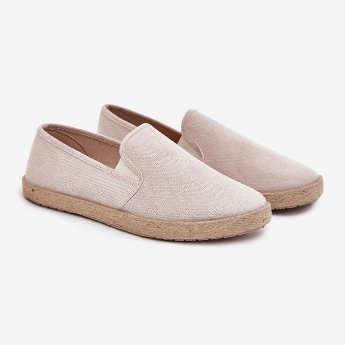 Espadrilles Herren -Turnschuhe mit Öko -Wildleder Beige 1
