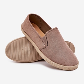 Espadrilles Herren -Turnschuhe mit Öko -Wildleder dunkler Beige 2