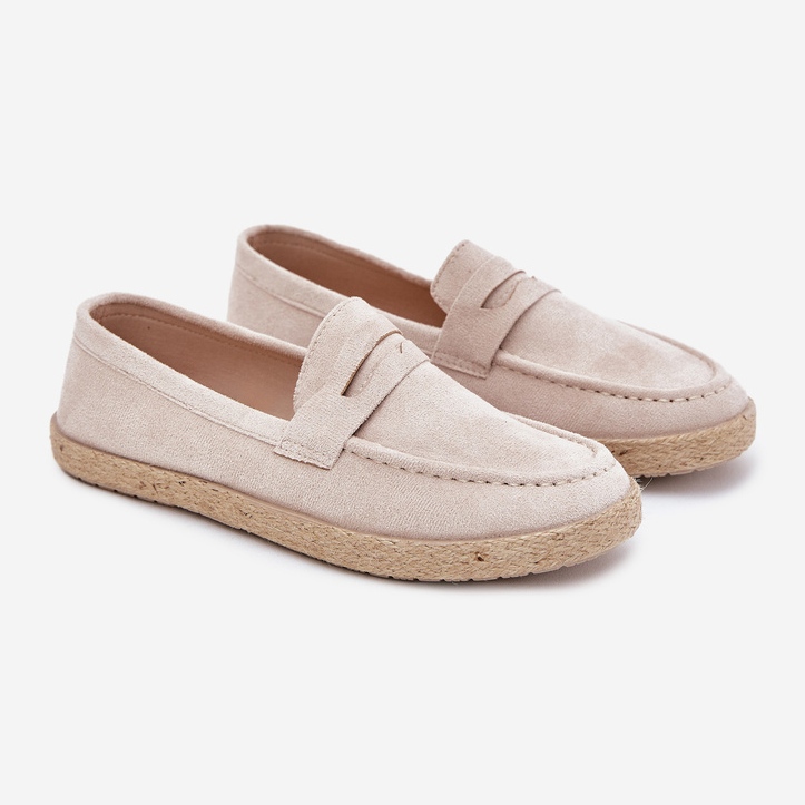 Herren -Slipper mit beige Geflecht 1