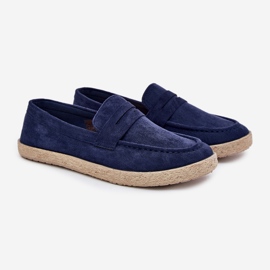 Herren -Slipper mit dunkelblau 1