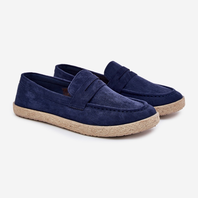 Herren -Slipper mit dunkelblau 1