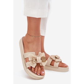 Damenflip flop beige 1