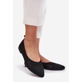 Frauennetz Ballerinas schwarz 1