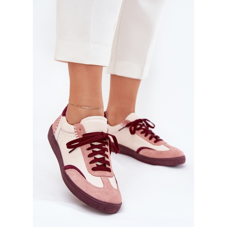 Damenleder -Sneaker Zazoo N1202 Pink rosa 2