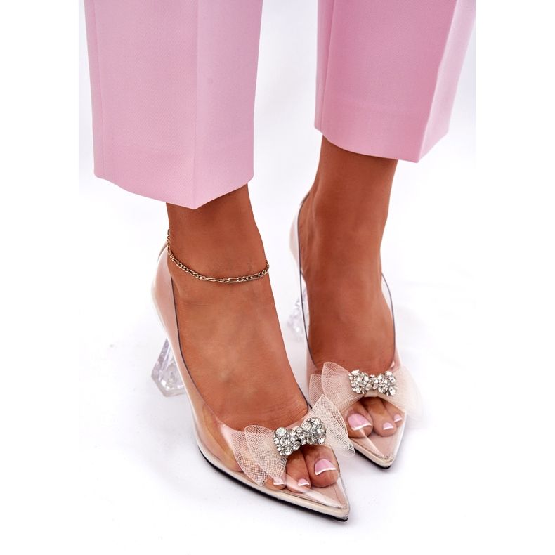 Transparente Frauenpumpen mit einem Vinceza 62213 Beige Bogen 1