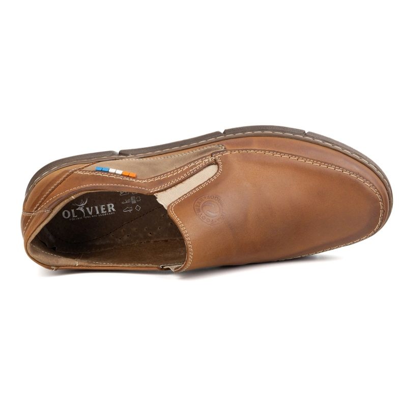 Olivier Slip-on 283GT Kamelbraun Leder Moccasins Braun braun 5