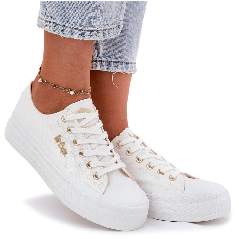 Frauen-Sneaker auf der Plattform Lee Cooper LCW-25-02-3289 Weiß 4