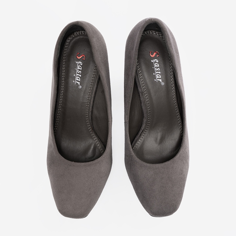 Seastar Wildleder-Pumps auf einer Säule grau 1