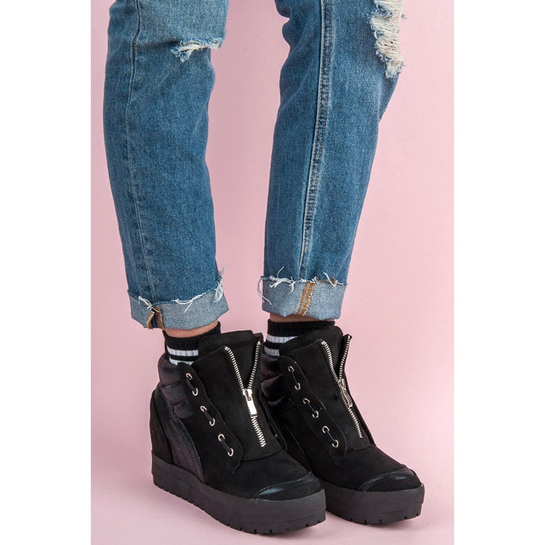 Vices Plateau-Turnschuhe schwarz 2