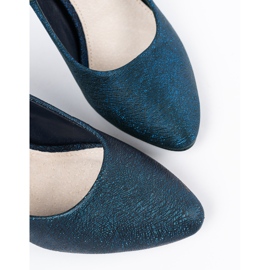 Goodin Dunkelblaue Absätze mit glänzend 1