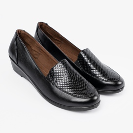 Frauenschuhe mit der Hautstruktur einer Schlange schwarz 2