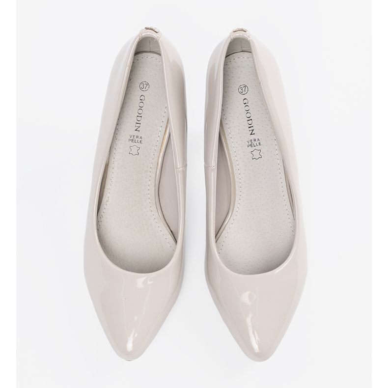 Goodin Hellgrau lackierte Frauen -High Heels 2