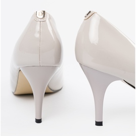 Goodin Hellgrau lackierte Frauen -High Heels 1