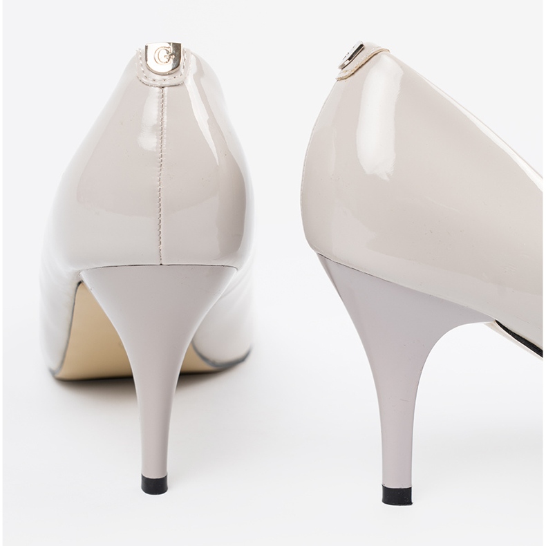 Goodin Hellgrau lackierte Frauen -High Heels 1