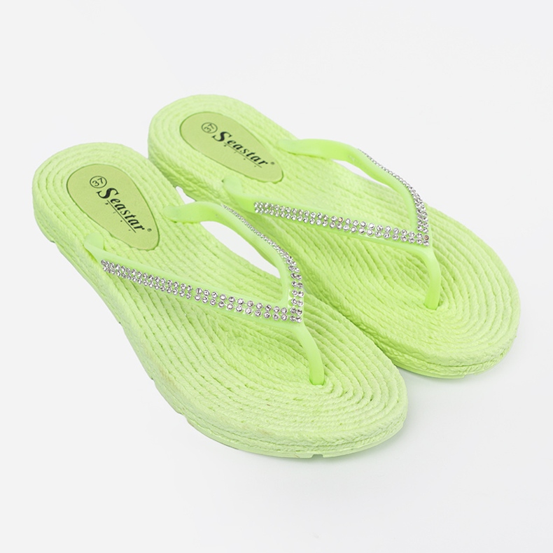Seastar Grüne Flip -Flops mit Zirkonen 1