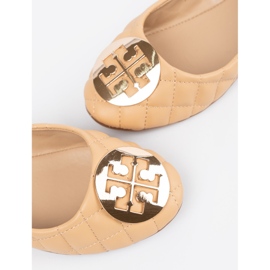 Beige Ballerinas aus Öko -Leder 1