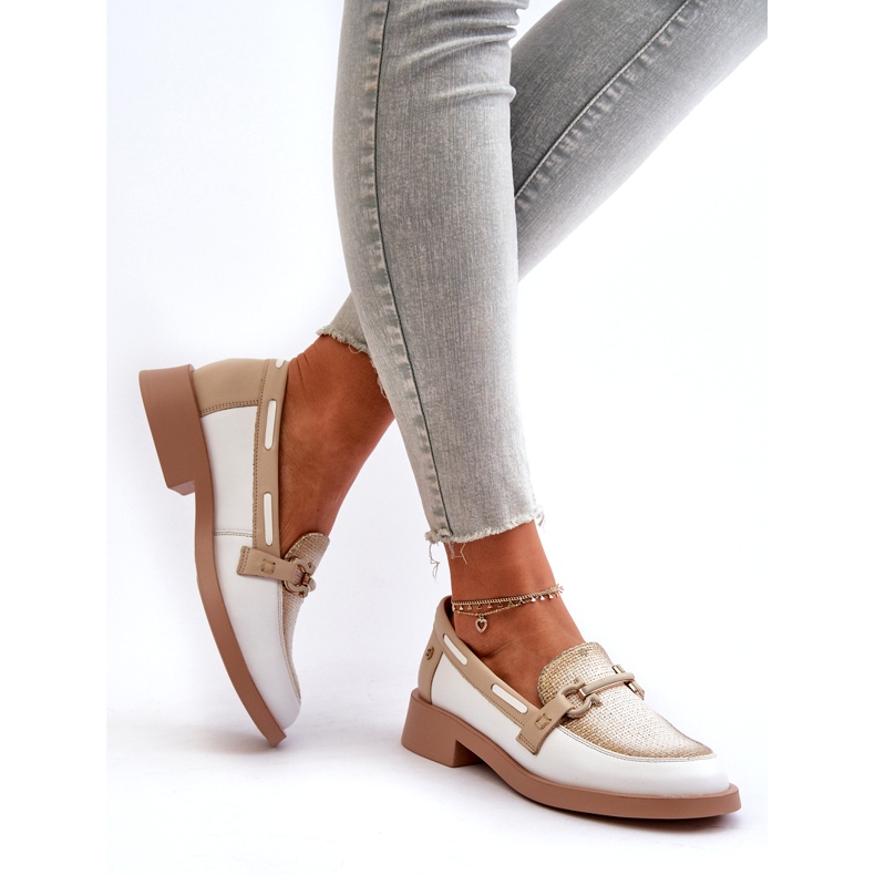 Maciejka-Leder-Ladung 06493-11 Weiß und Beige 6