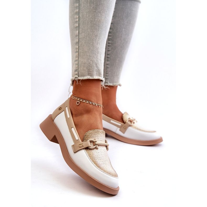 Maciejka-Leder-Ladung 06493-11 Weiß und Beige 2