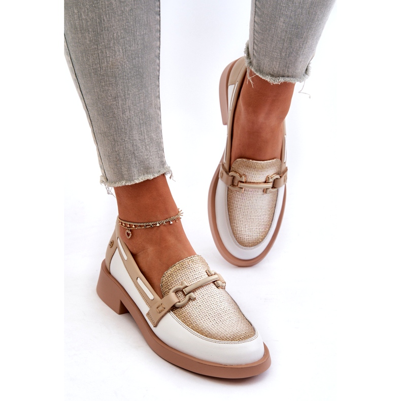 Maciejka-Leder-Ladung 06493-11 Weiß und Beige 3