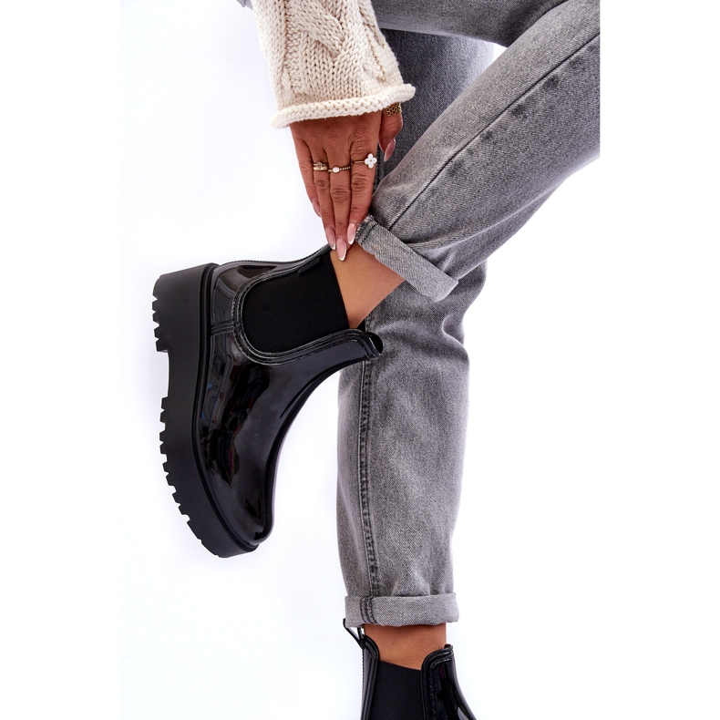 Lackierende Frauen für Frauen auf der Big Star MM274395 Black Platform schwarz 3