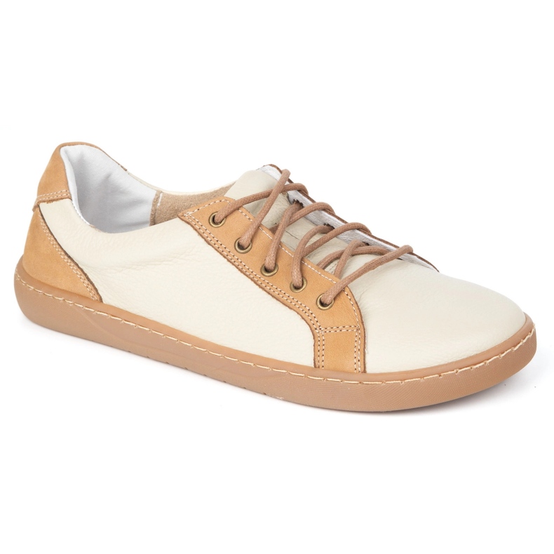 Olivier Frauen Lederschuhe barfuß 910j Beige 1